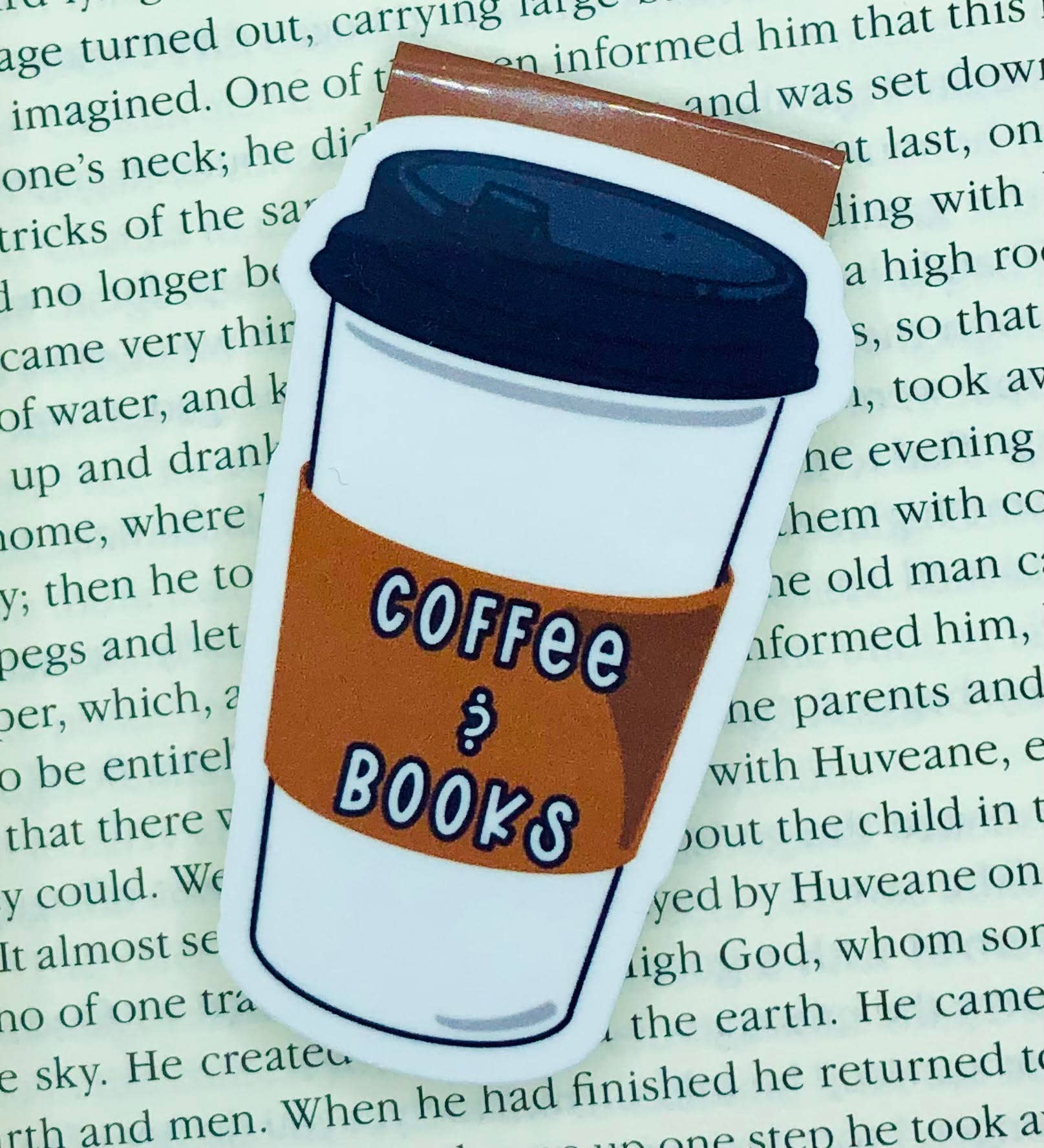 Coffee and Books Magnetic Bookmark