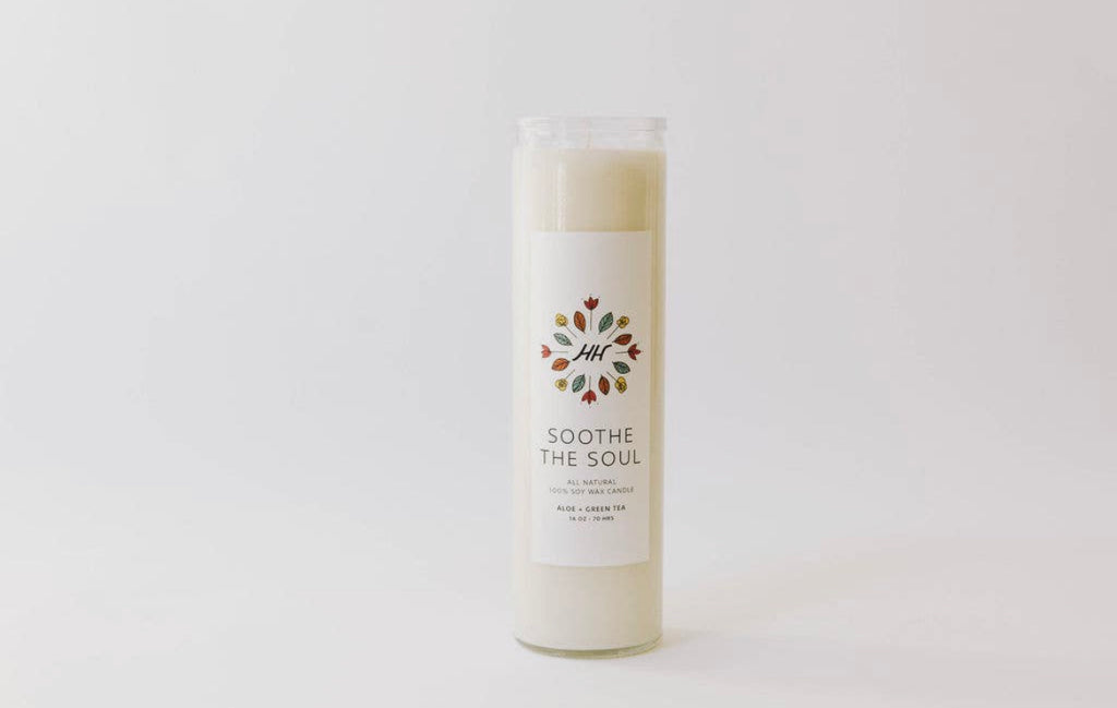 Soothe the Soul Aloe and Green Tea Mindful Prayer Candle