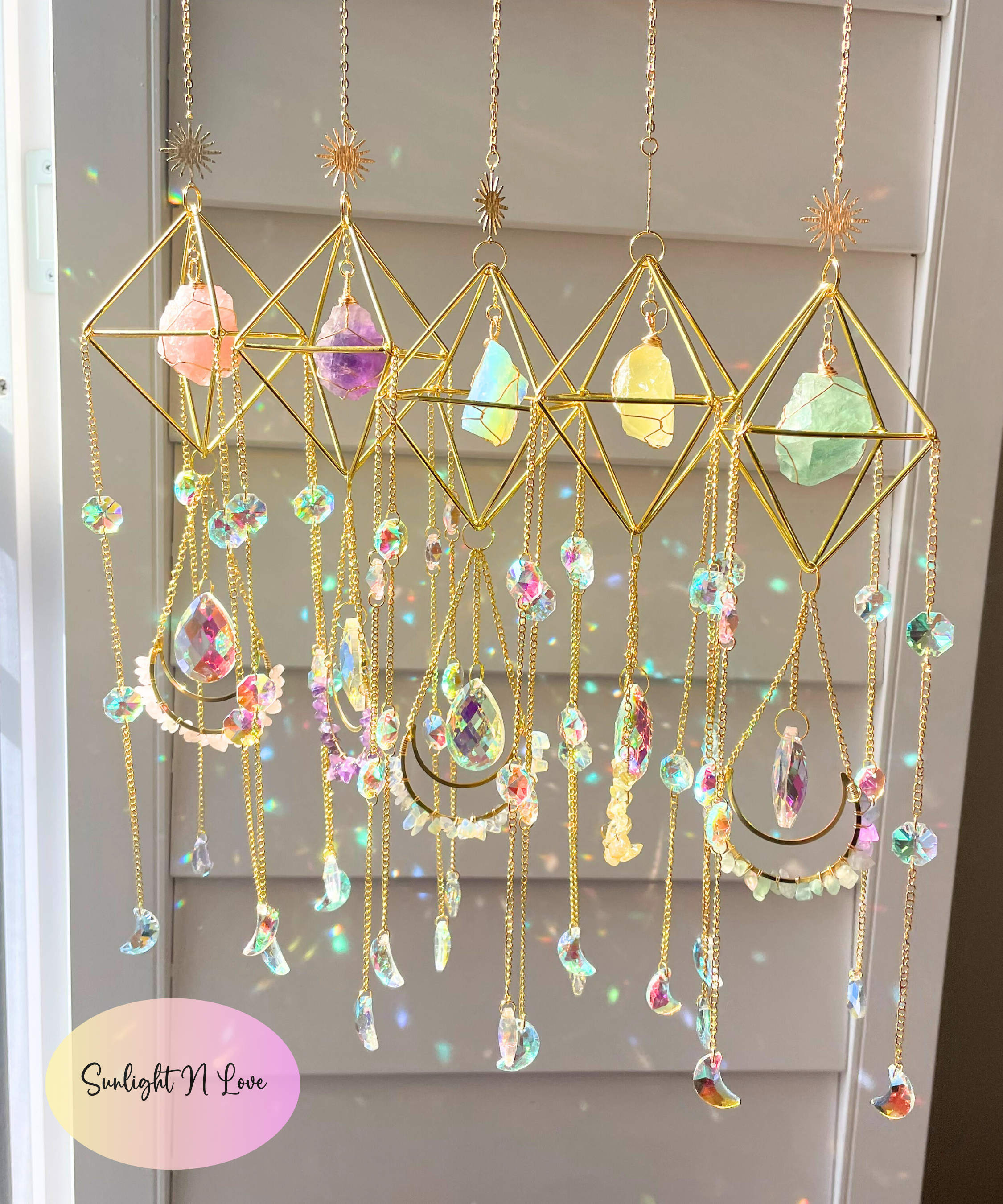 Crystal Sun Catcher: Citrine