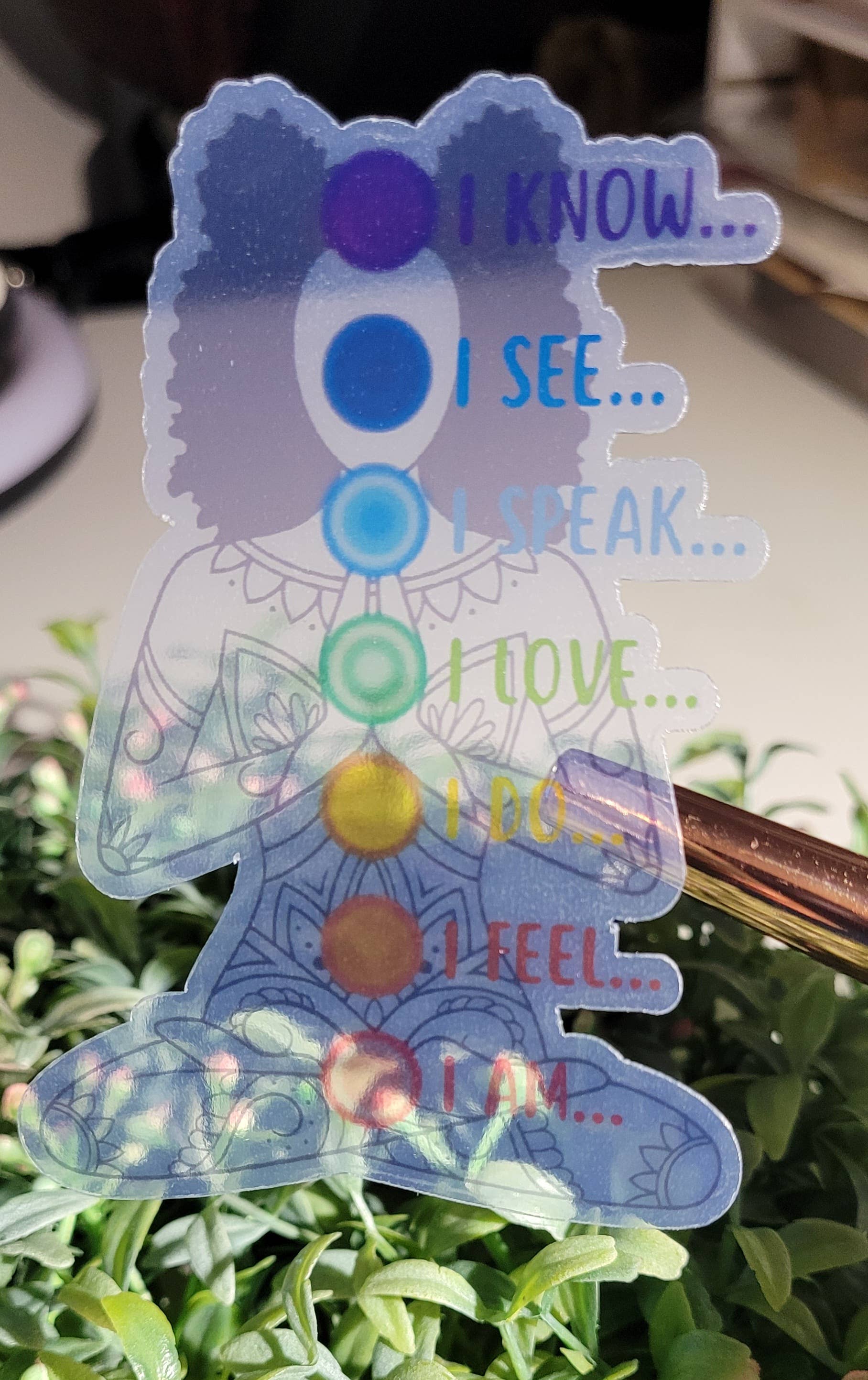 Chakra Women Transparent Sticker