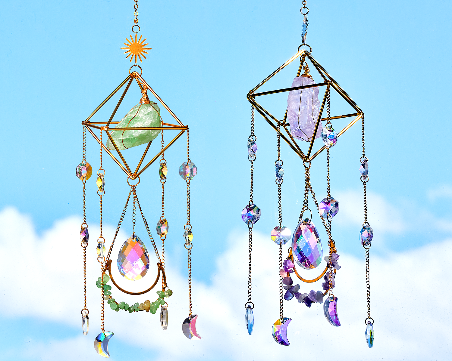 Crystal Sun Catcher: Rose Quartz