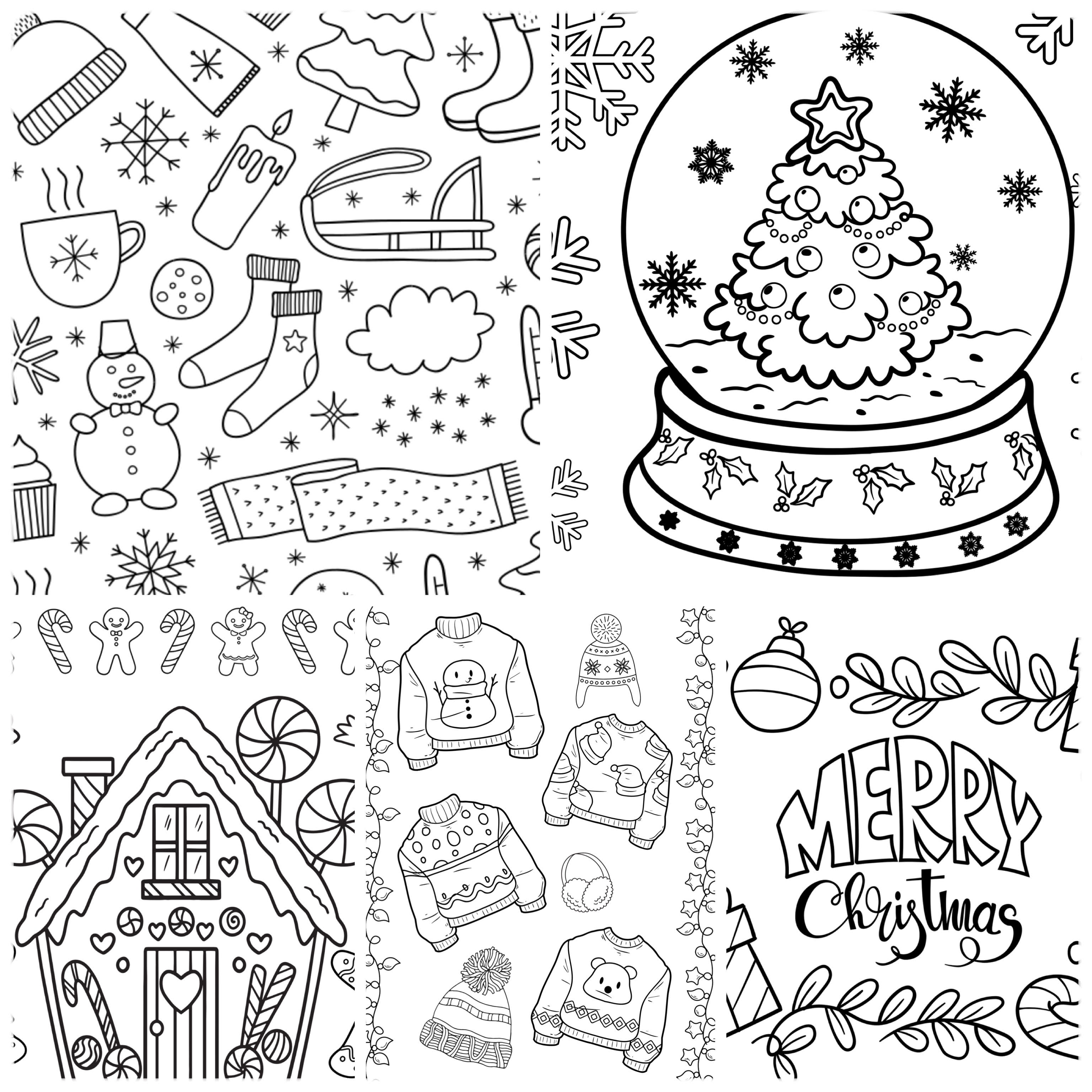 Winter Coloring Sheet Bundle