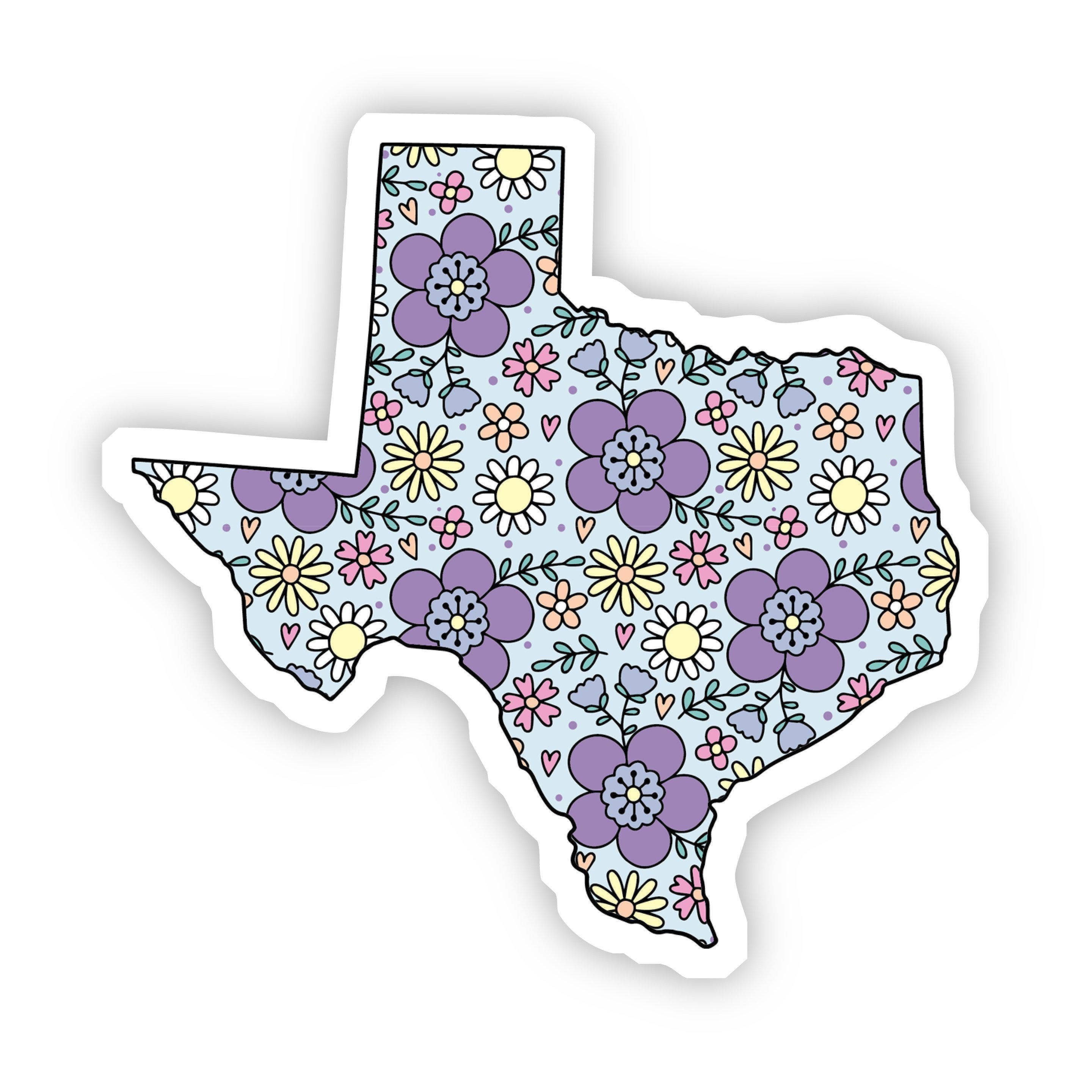 Texas Floral Sticker